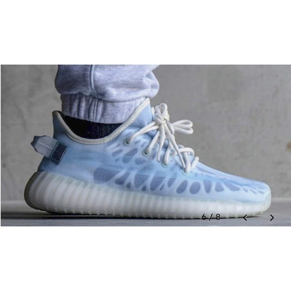 Adidas Yeezy Boost 350 V2 Light Blue Ice Cream Ice Cream FV3254 Mens Size 8 - Picture 2 of 12
